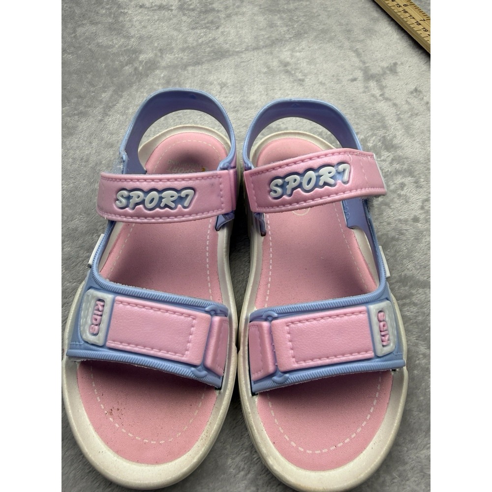 Yuechuang Kids Hook & Loop Sandals Pink/Blue/White 29 YC-619